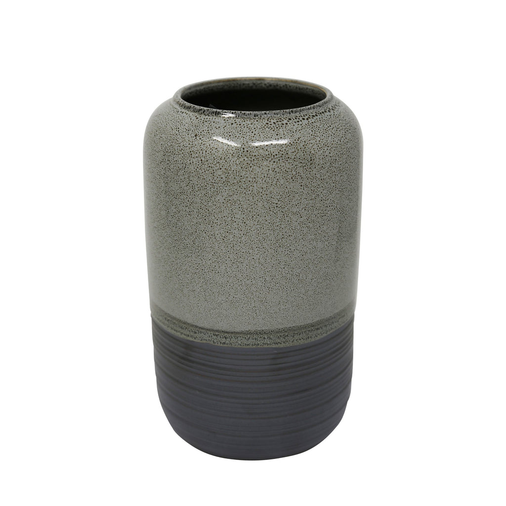 Ceramic Vase 8.25", Gray