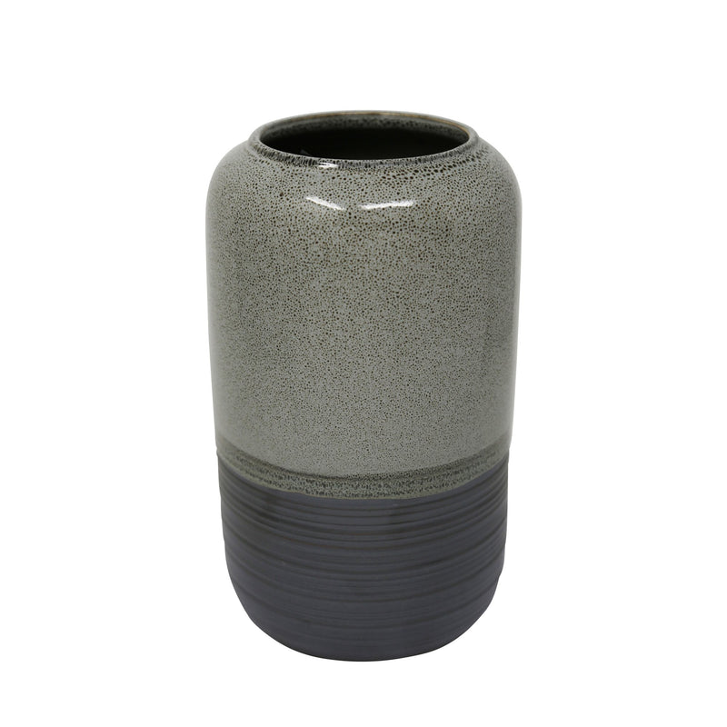 Ceramic Vase 8.25", Gray