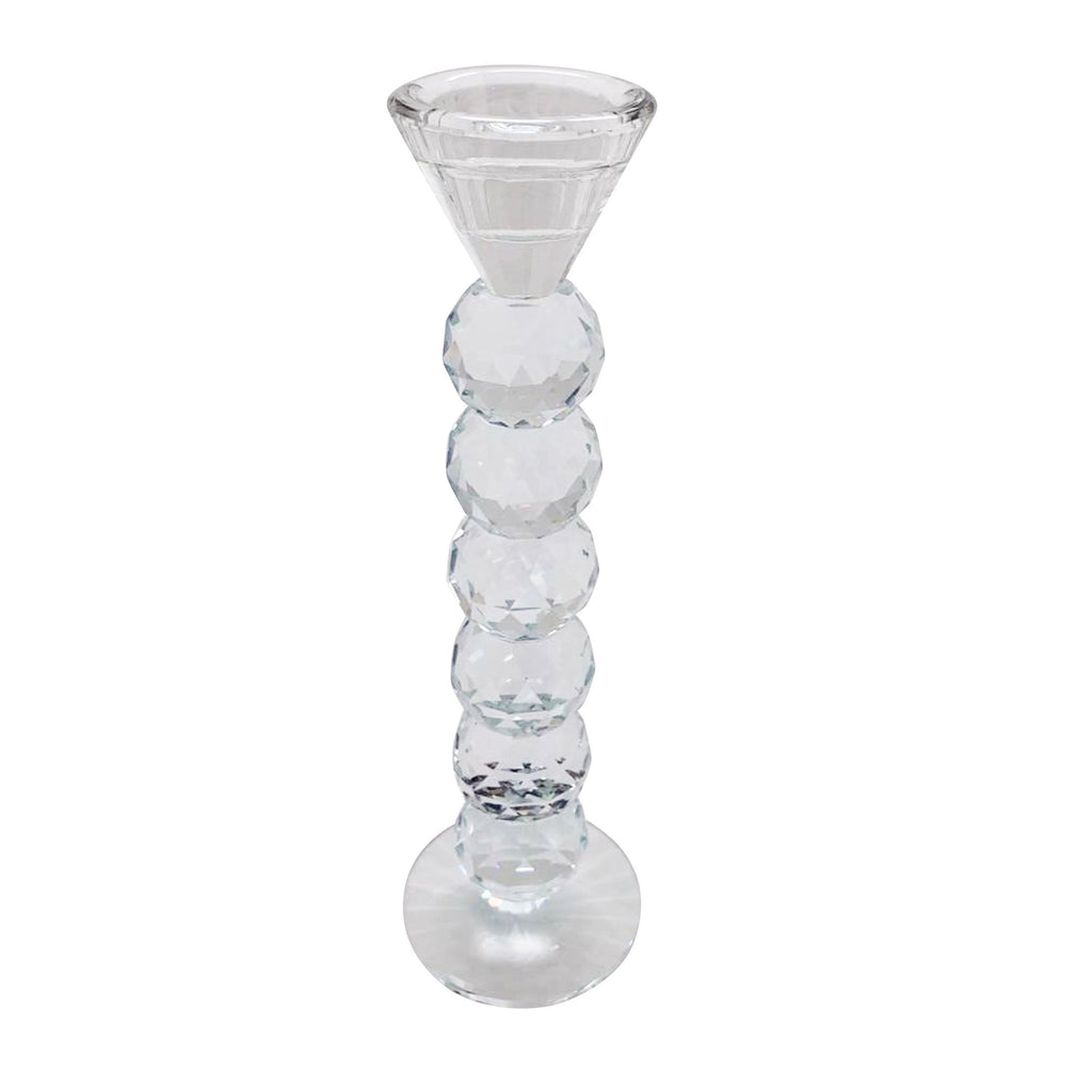 Glass 10.25" Candle Holder, Clear