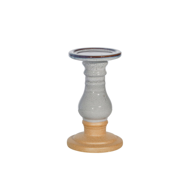 Ceramic 8" Candle Holder , Blue