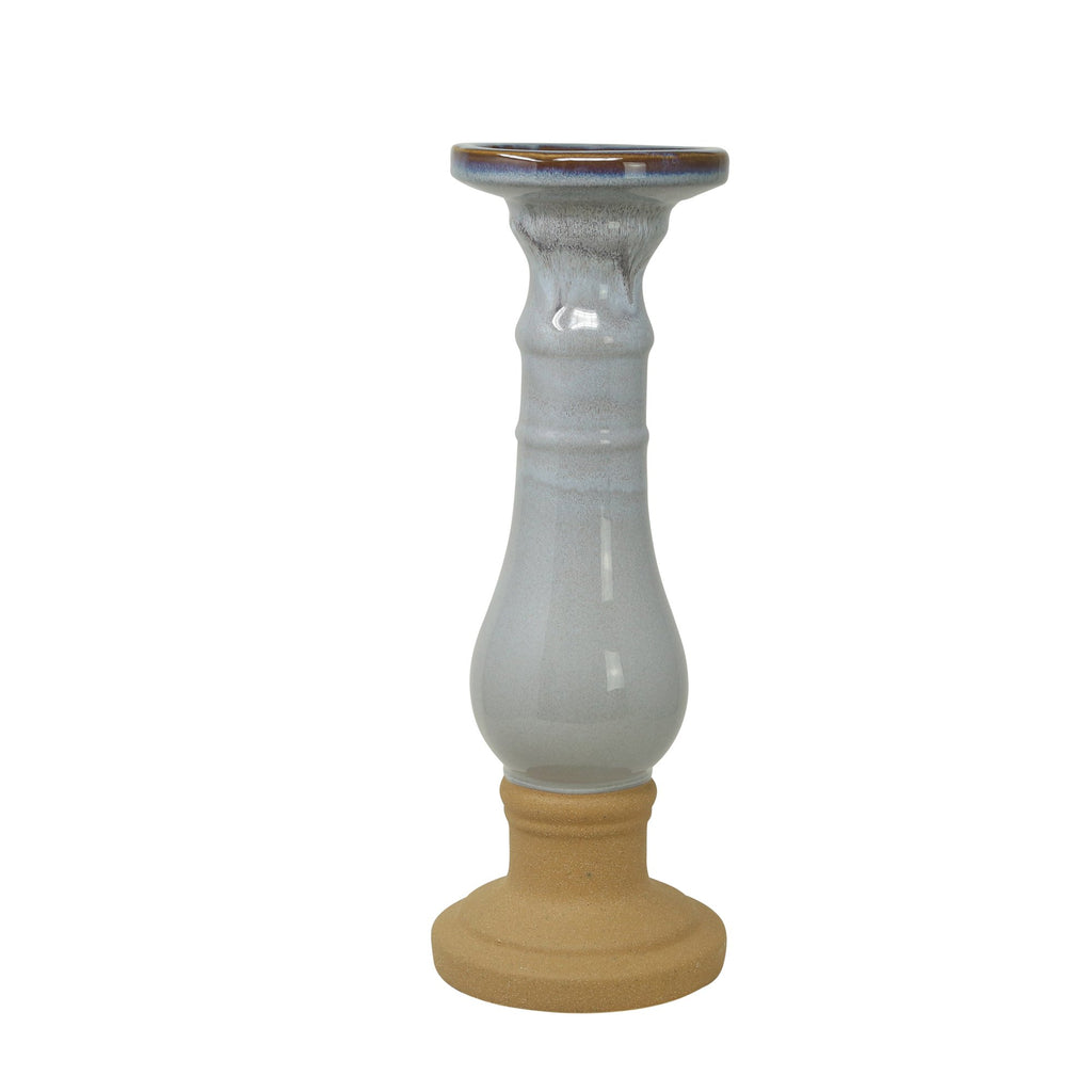 Ceramic Candle Holder 17.5", Blue
