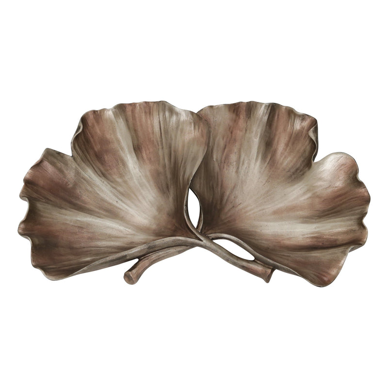 Resin Ginkgo Leaf Plate, Gold