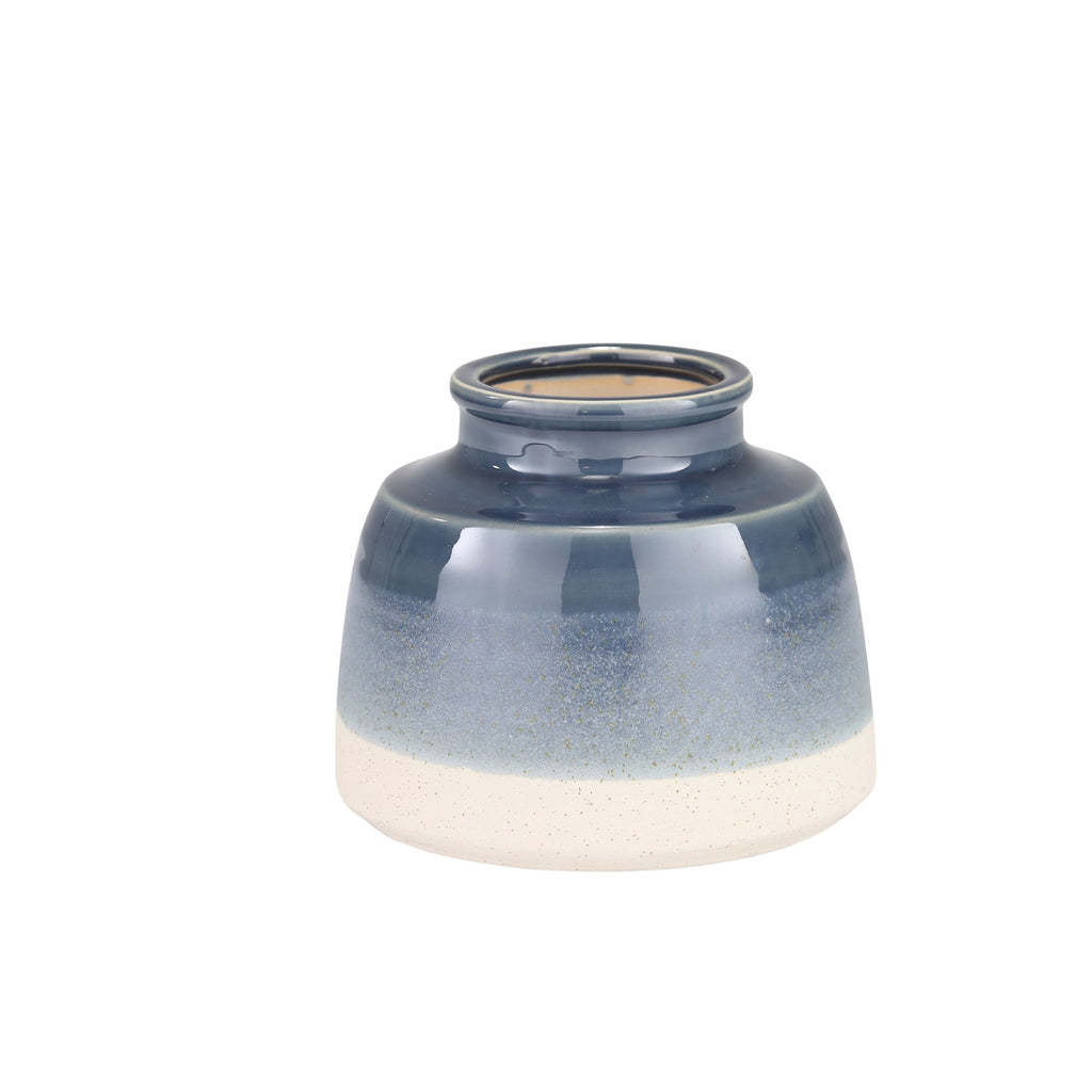 Ceramic Vase, 6", Navy