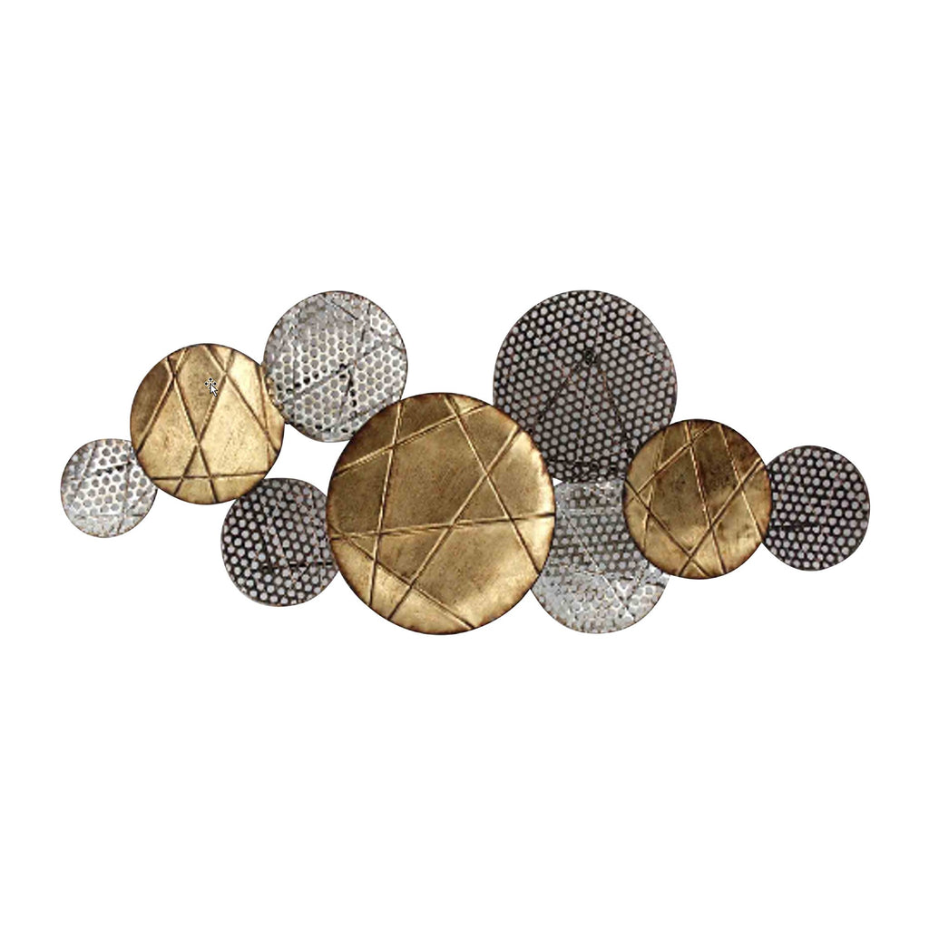 Metal Medallion Wall Decor, 4 7.5", Gold Wb