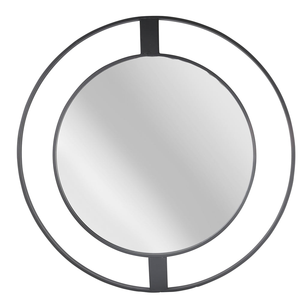 Metal Frame 36" Wall Mirror, Black Wb