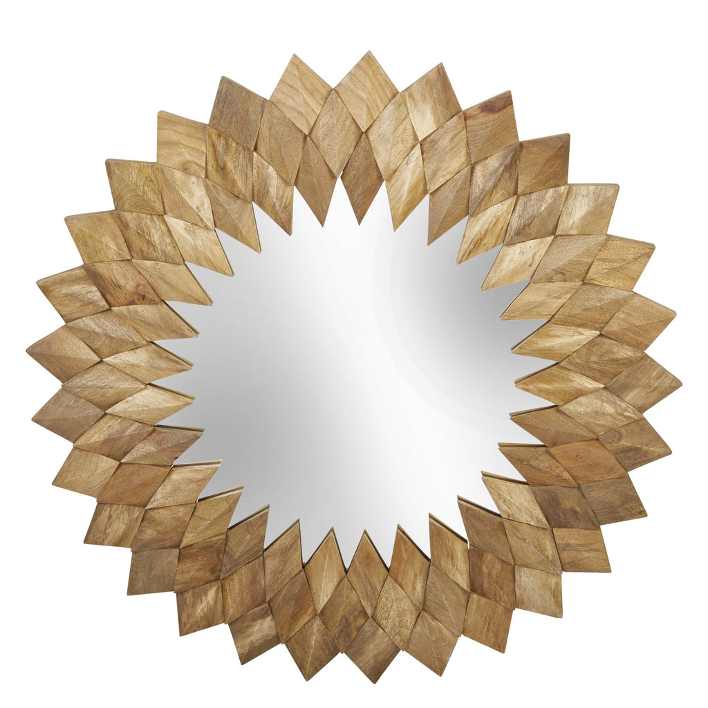 Wood 44" Wall Mirror, Brown
