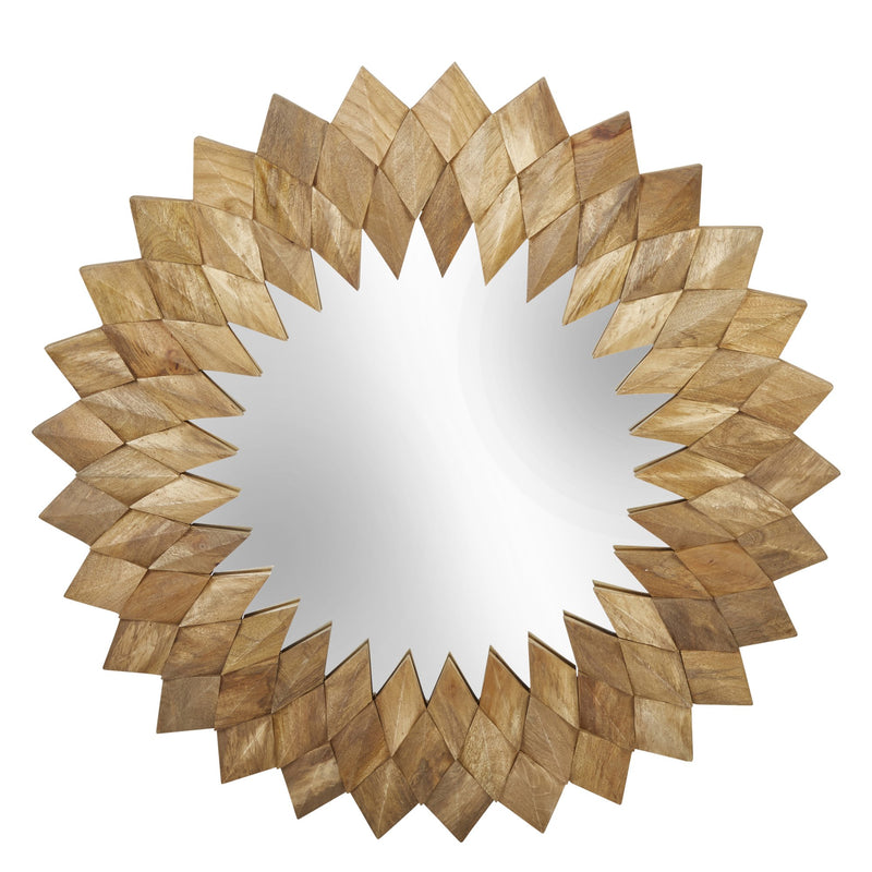 Wood 44" Wall Mirror, Brown