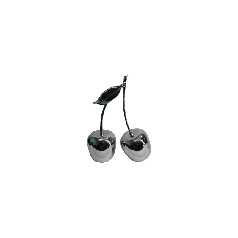 Aluminum 12"Cherry Decoration,Silver
