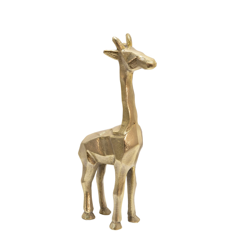 Aluminum 12" Giraffe Decor, Gold