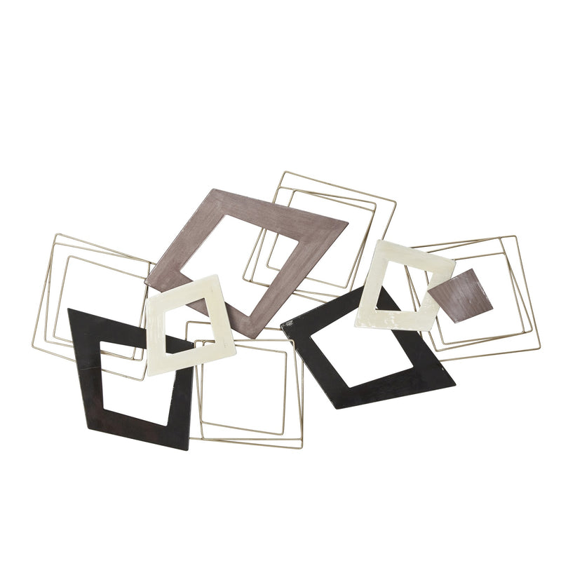 Metal 36" Geometric Wall Decor, Multi, Wb