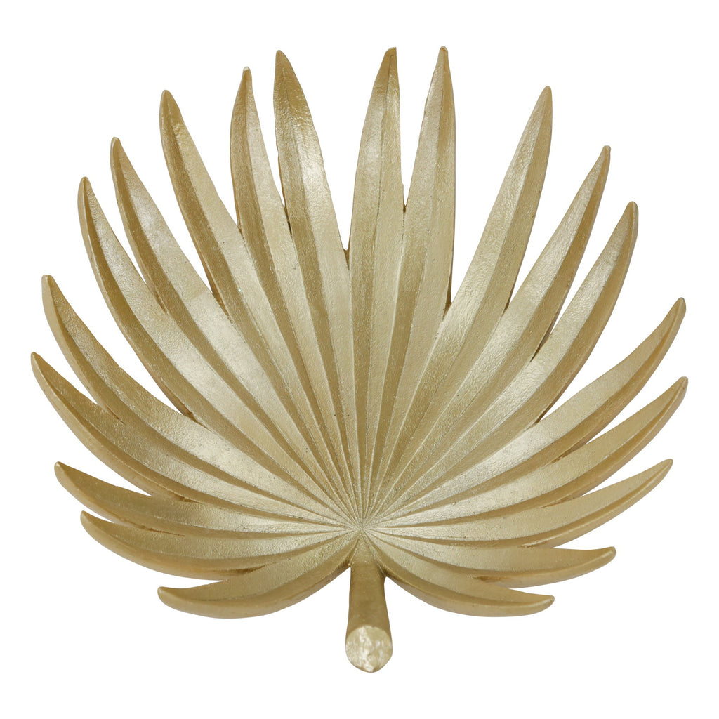 Resin 16" Banana Leaf Plate, Gold