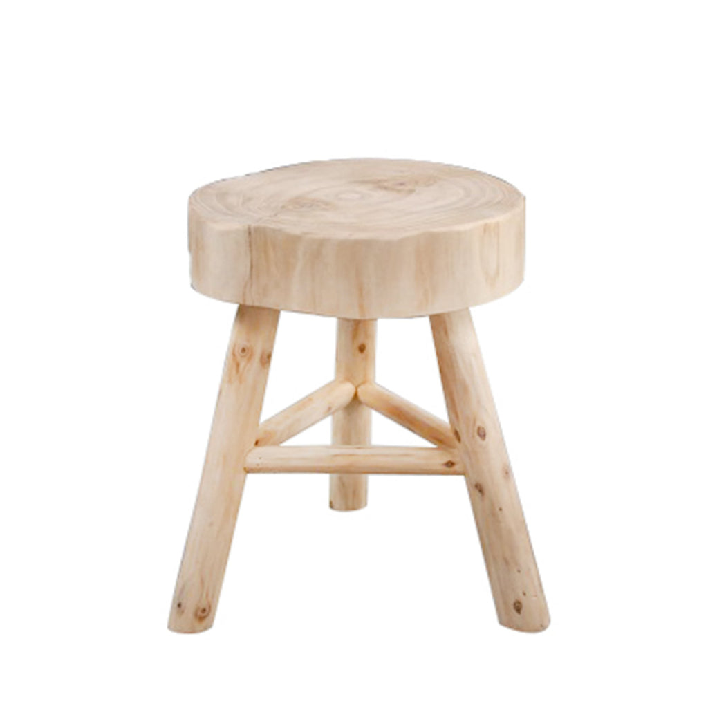 Wooden 15.75" Stool, Natural