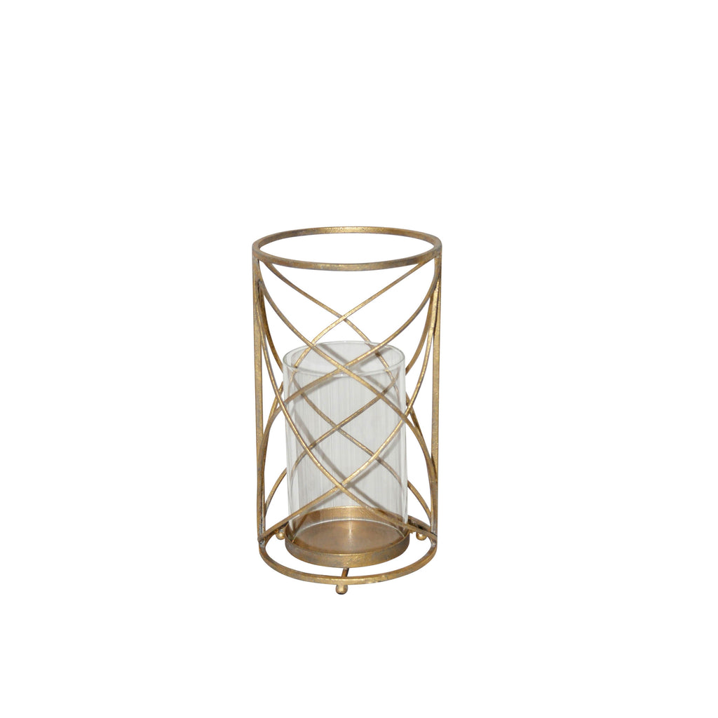 Metal 13" Lantern, Gold