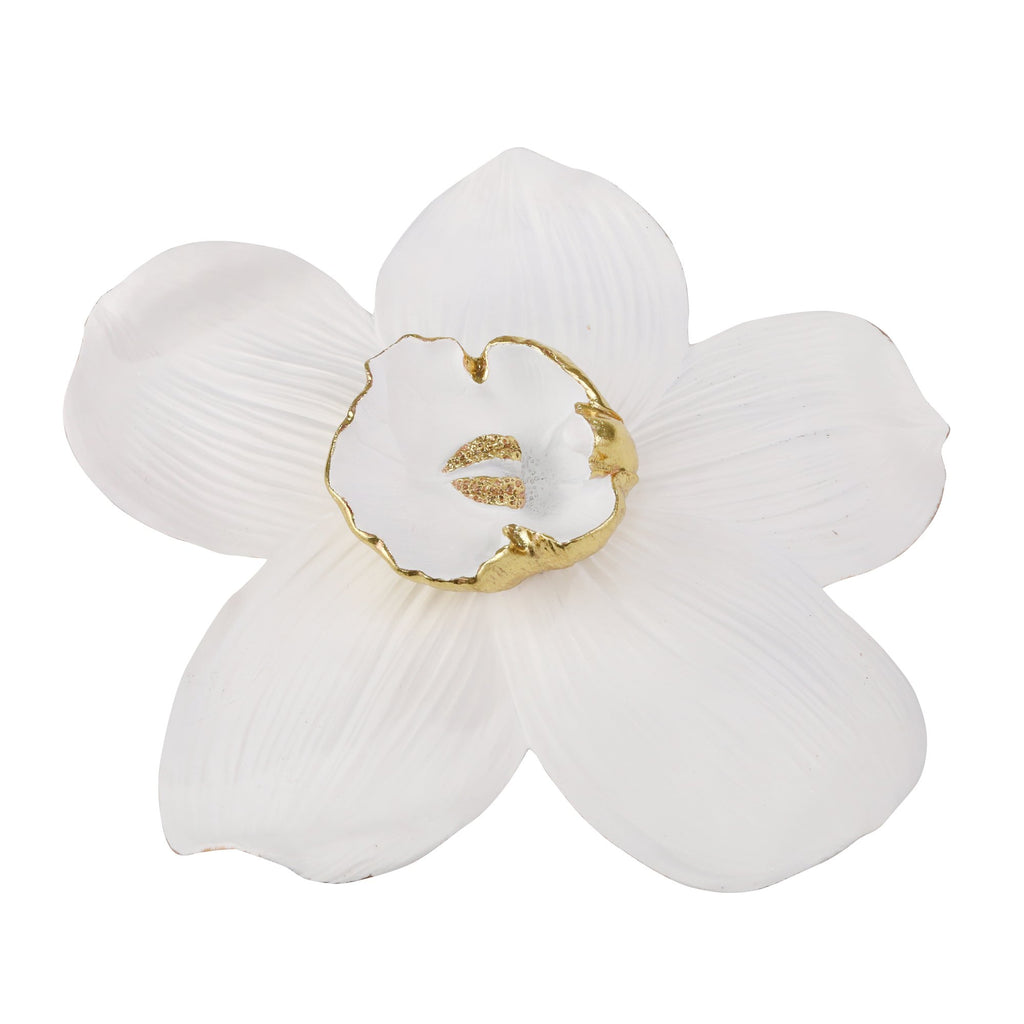 Resin 22" Orchid Wall Hanger,White