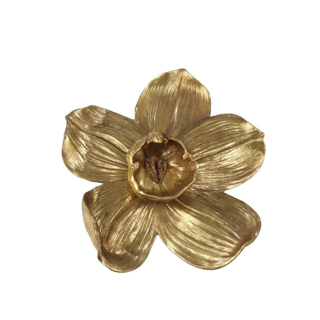 Resin 18" Orchid Wall Hanger,Gold