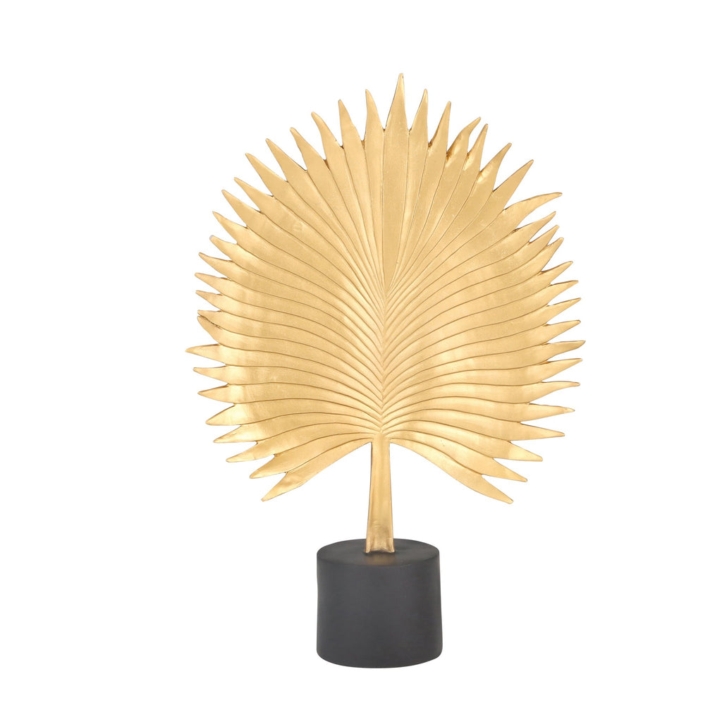 Polyresin 17" Palm Leaf Decoration, Gold