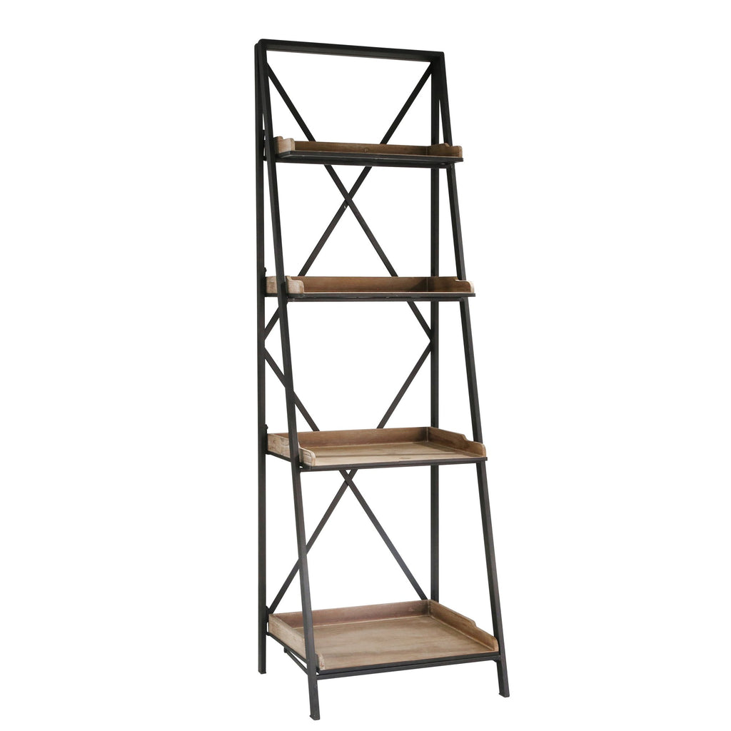 Wood, 57" 4 Tier Shelf Stand