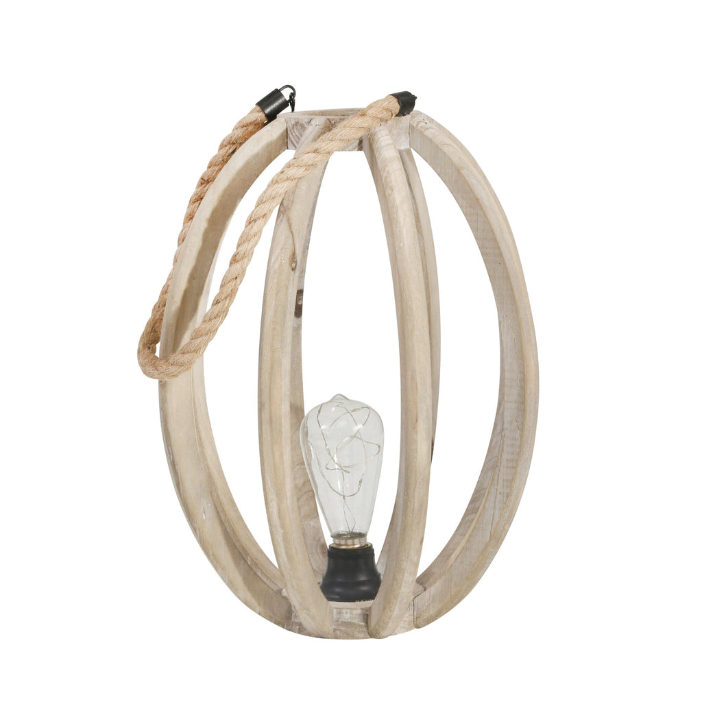 Wooden 16" Led Lantern