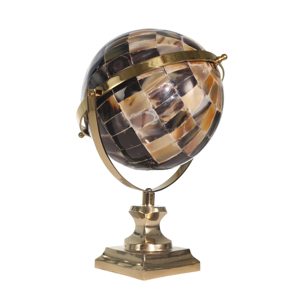 Horn Globe 14" With Aluminum Base, Multi