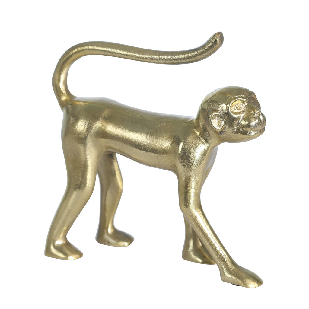 Aluminum Walking Monkey, 10" Gold