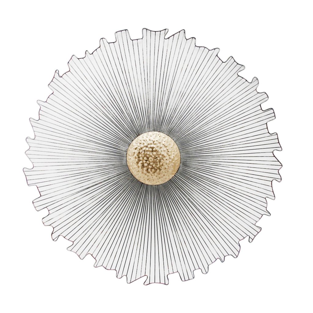 30" Daisy Metal Wall Decor, Black, Wb