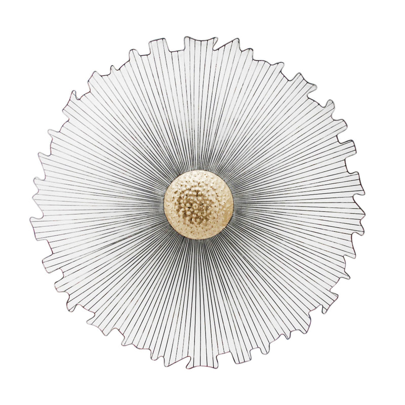 30" Daisy Metal Wall Decor, Black, Wb