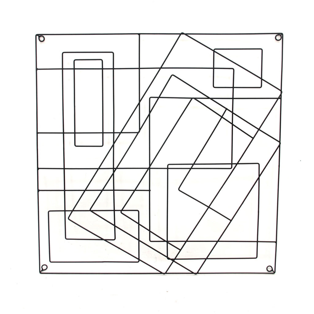 30" Abstract Metal Wall Decor, Black, Wb