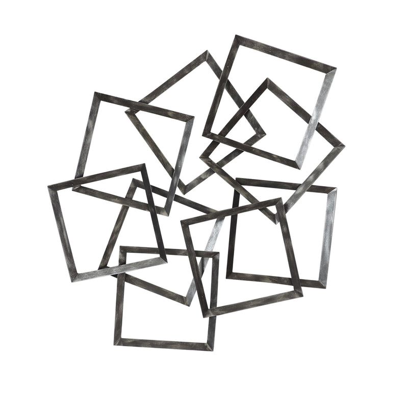 Metal, 41" 2Tone Wall Décor, Silver Wb