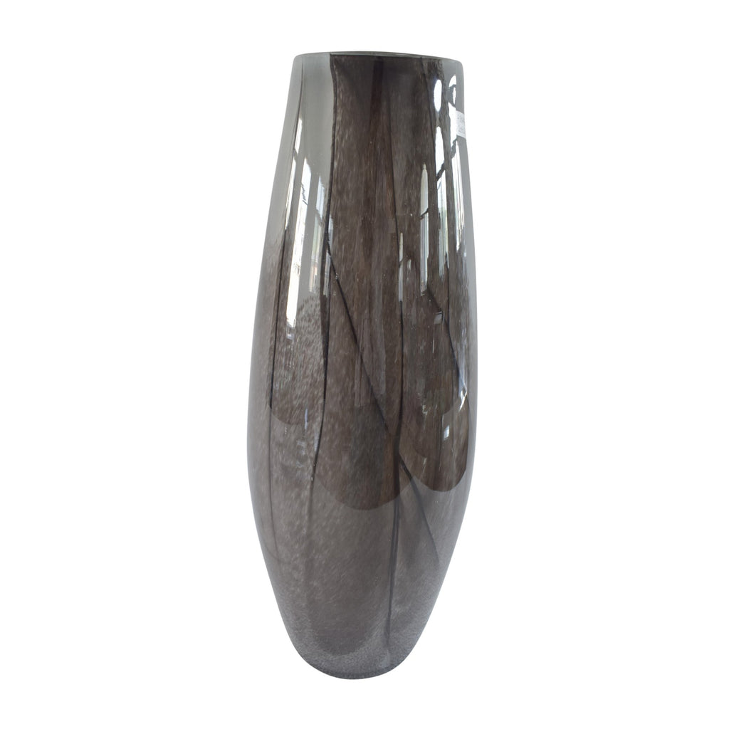 Glass 20" Vase, Smoke
