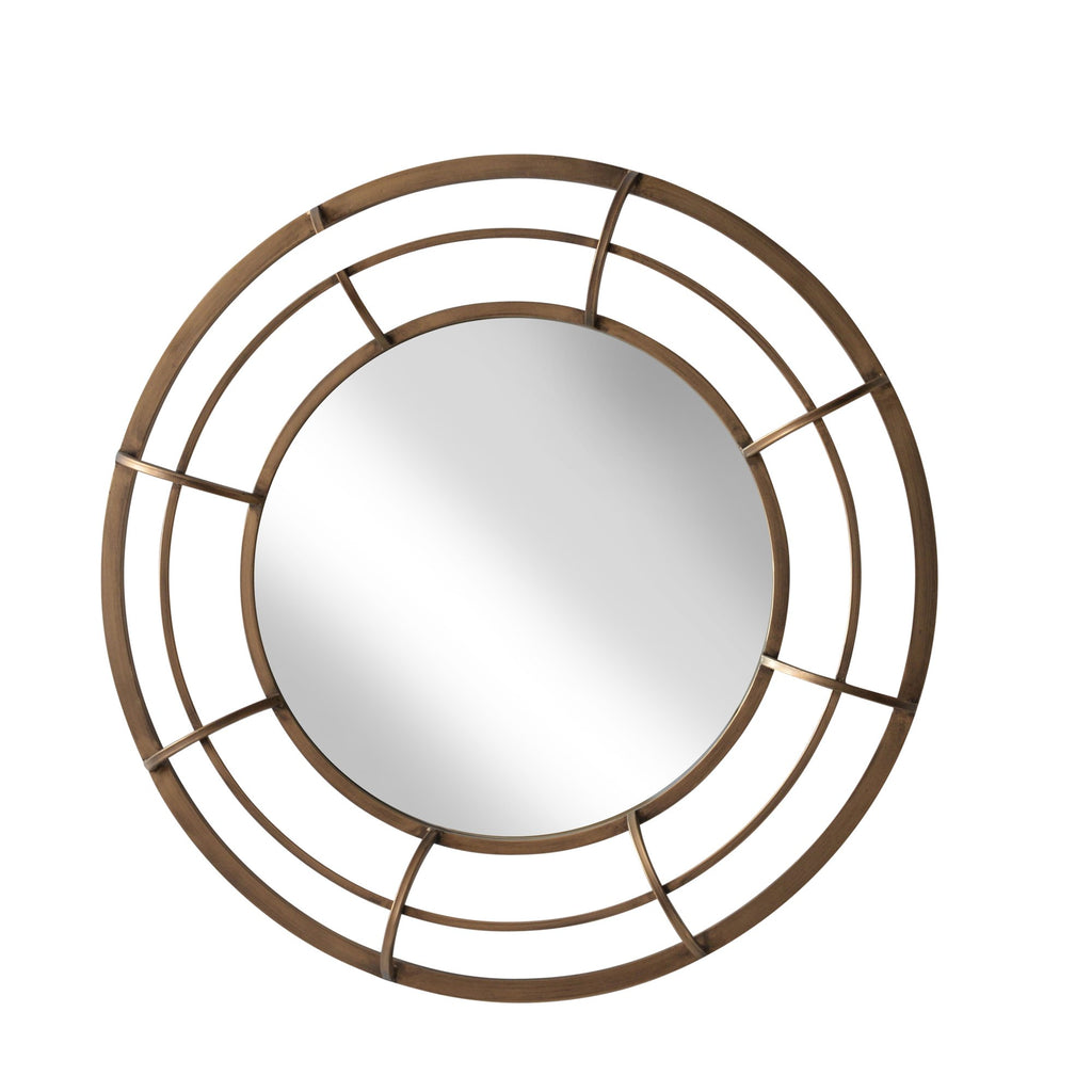 Metal Frame 28" Wall Mirror ,Gold - Wb