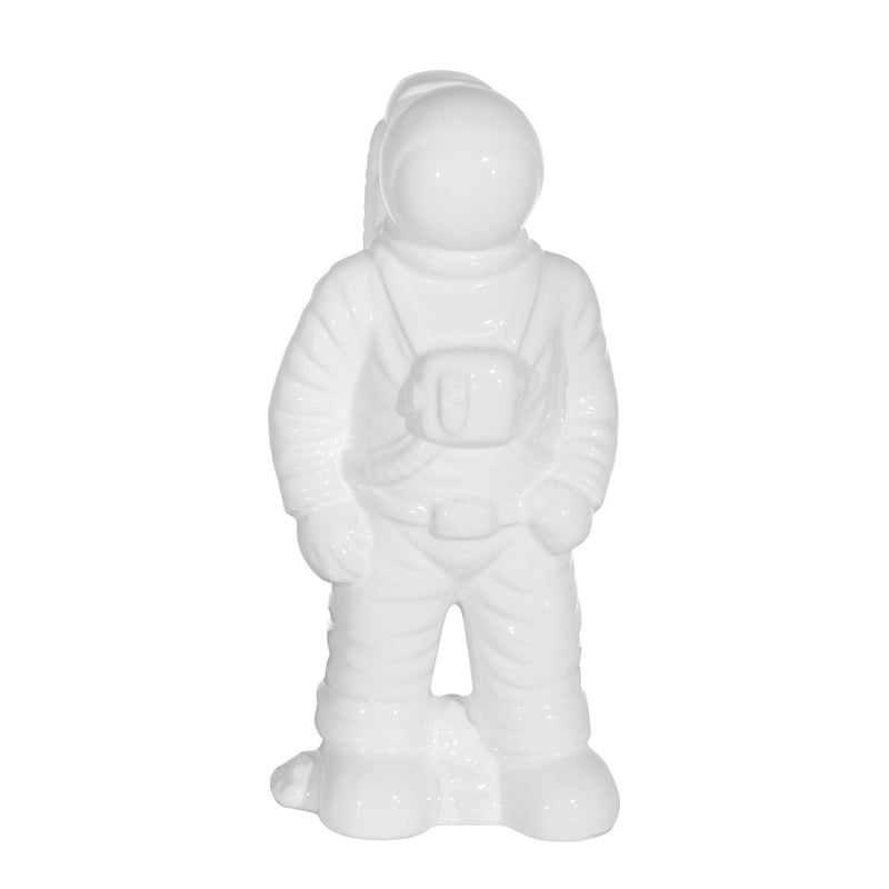 Ceramic 12" Astronaut Statuette, White