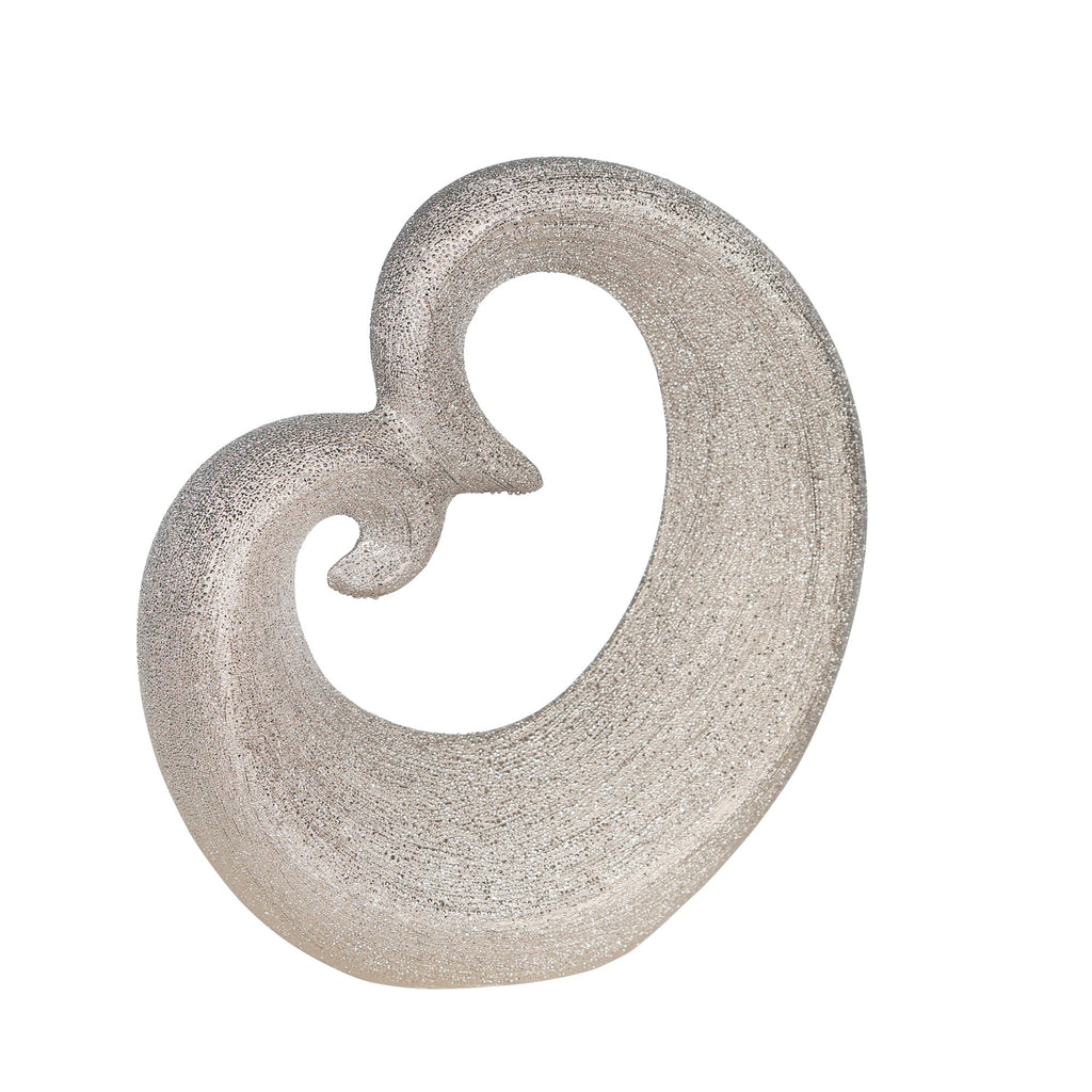 Ceramic 10"Statuette, Silver
