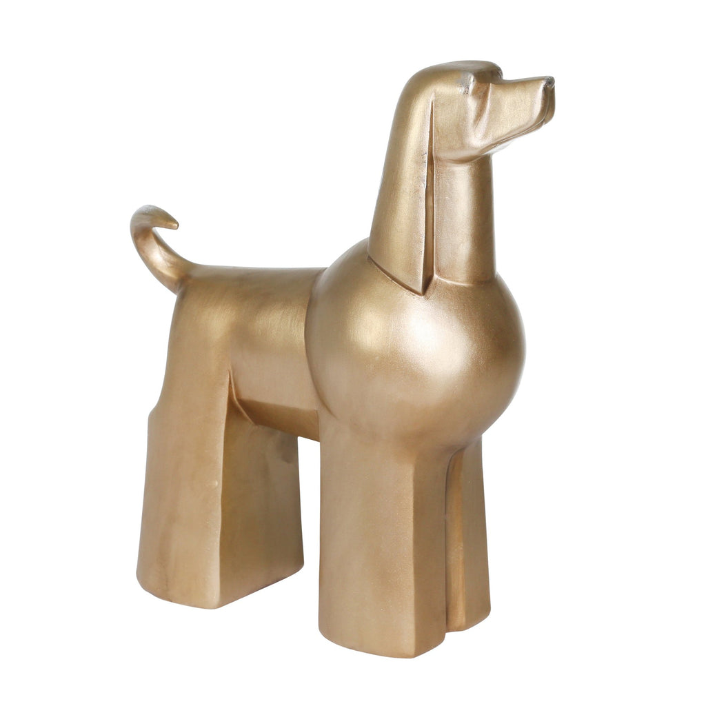 Resin 12" Poodle, Gold