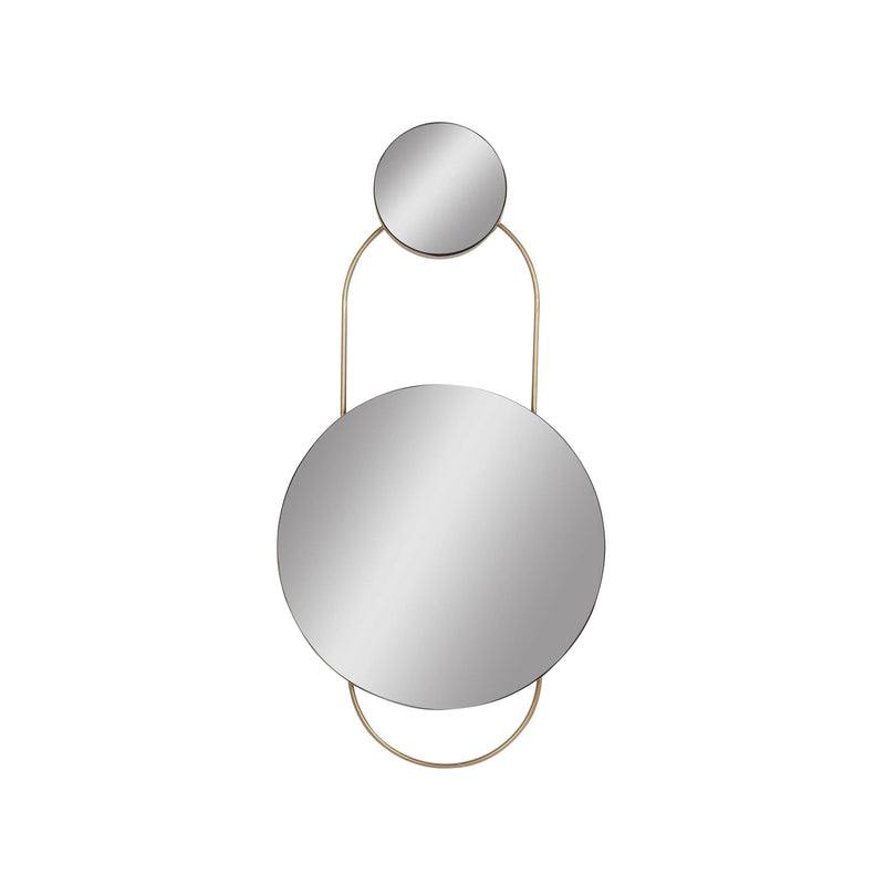 Metal 39"H Wall Mirror, Gold, Wb
