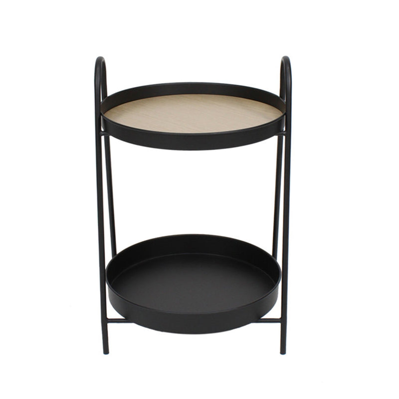 Metal 25" 2 Tier Side Table,Multi