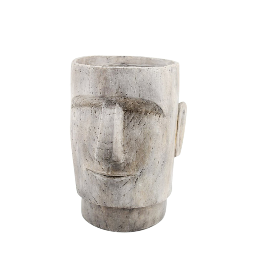 Resin 18.5" Face Planter, Grey