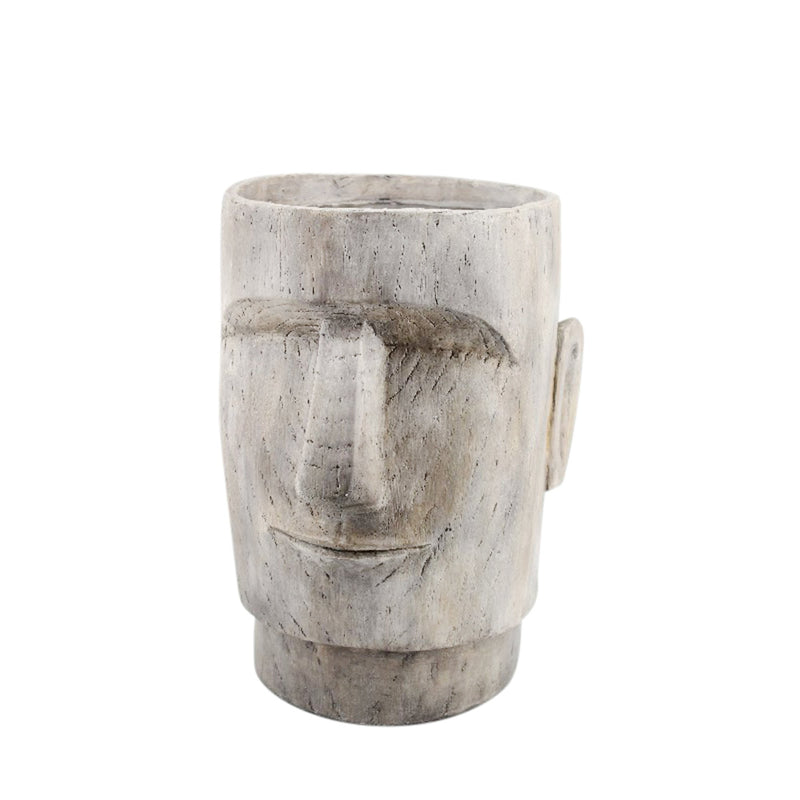 Resin 18.5" Face Planter, Grey