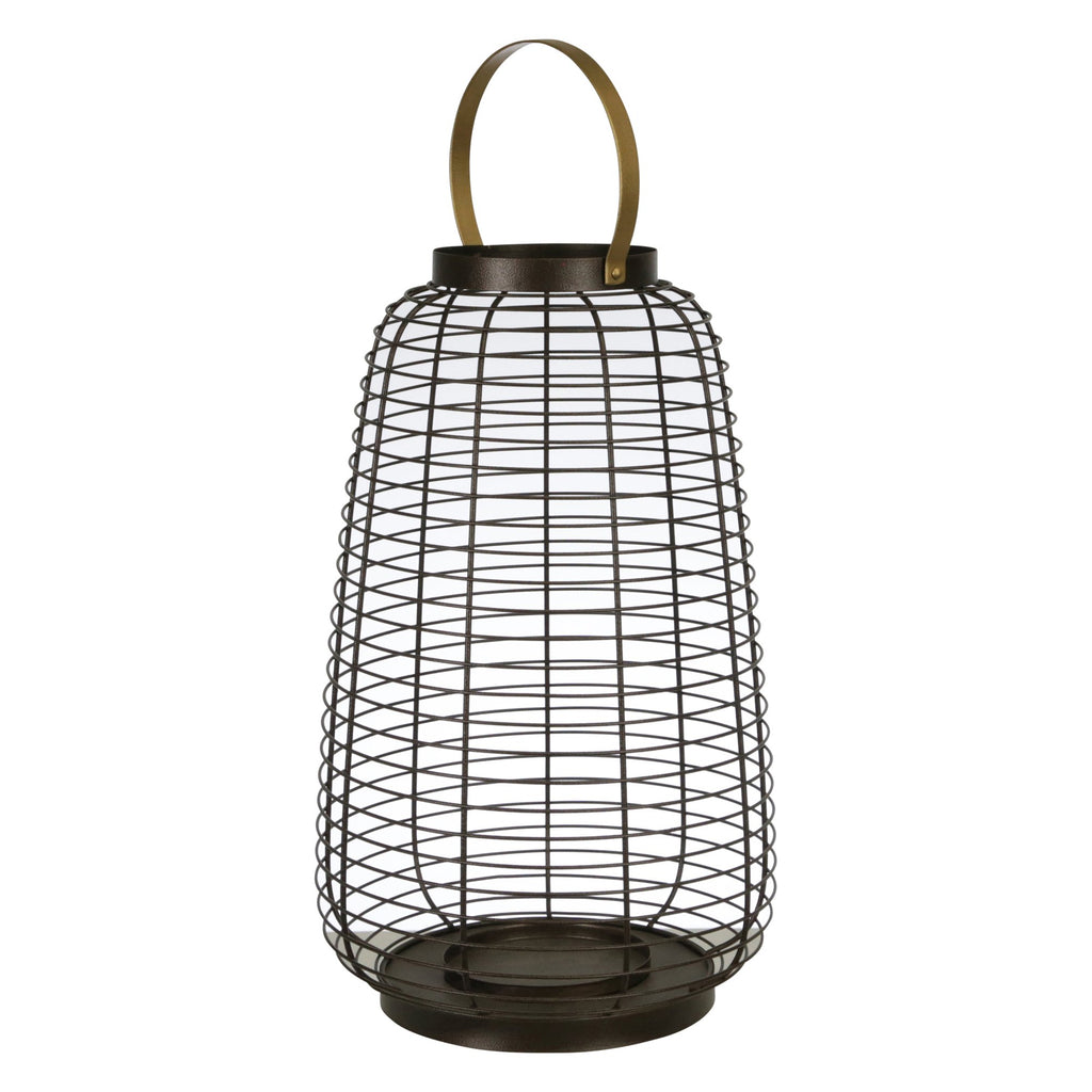 18" Metal Wire Cage Hurricane,Black