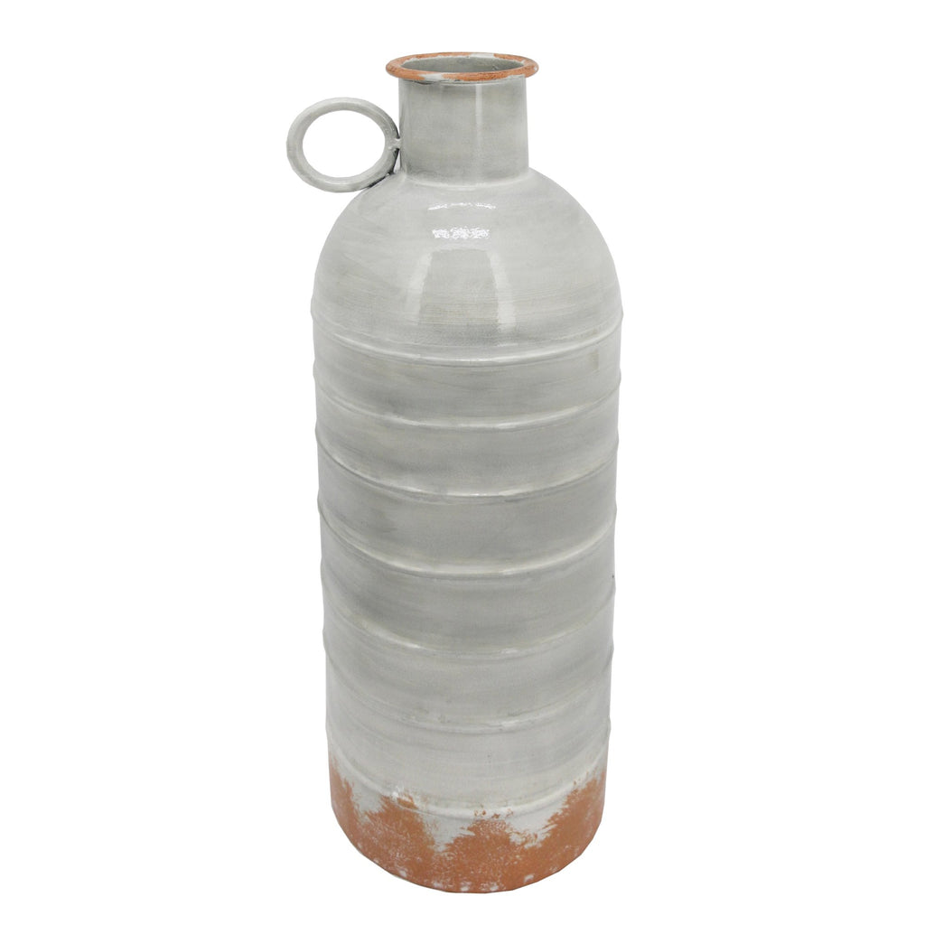 Metal 18" Deco Milk Jar, Gray