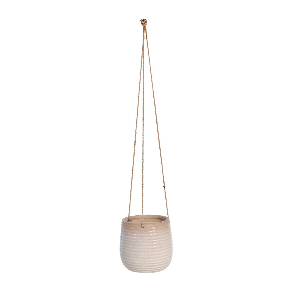 Ceramic 6", Hanging Planter,Beige