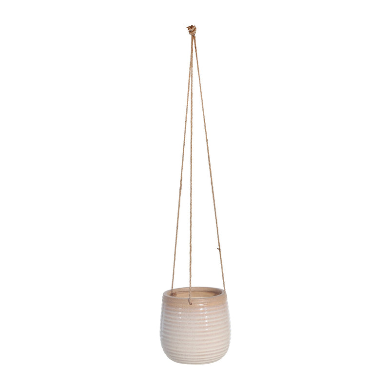 Ceramic 6", Hanging Planter,Beige