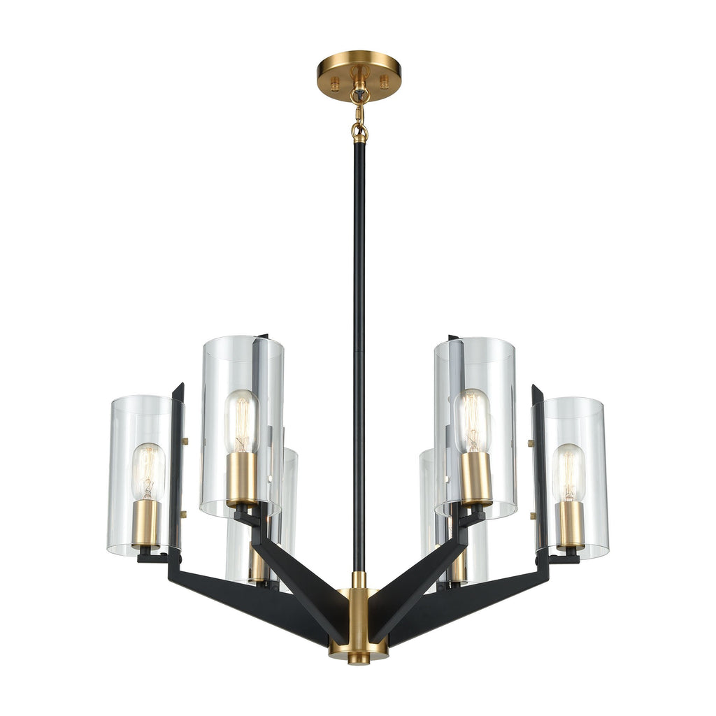 Blakeslee - Chandelier - Matte Black, Satin Brass, Satin Brass