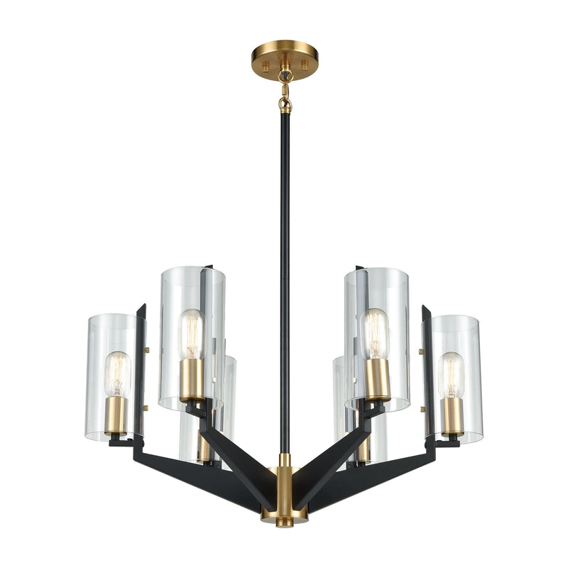 Blakeslee - Chandelier - Matte Black, Satin Brass, Satin Brass