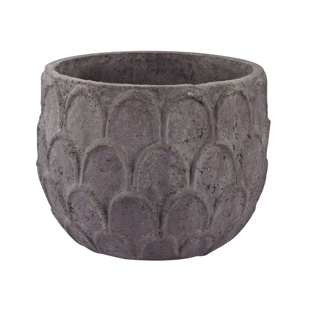 156-010 Aged Powdered Lotus Petal-Carved Pot - Small - Free Shipping!, Vase/Urn, Dimond Home, - ReeceFurniture.com - Free Local Pick Ups: Frankenmuth, MI, Indianapolis, IN, Chicago Ridge, IL, and Detroit, MI