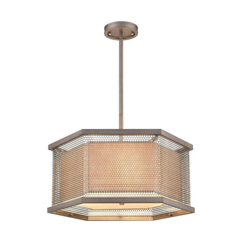 Crestler - Chandelier - Weathered Zinc, Polished Nickel, Polished Nickel