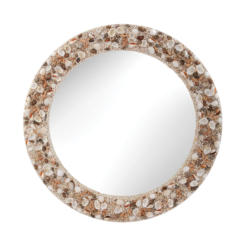 159-014 Round Shell Mirror - Free Shipping!, Mirror, Dimond Home, - ReeceFurniture.com - Free Local Pick Ups: Frankenmuth, MI, Indianapolis, IN, Chicago Ridge, IL, and Detroit, MI