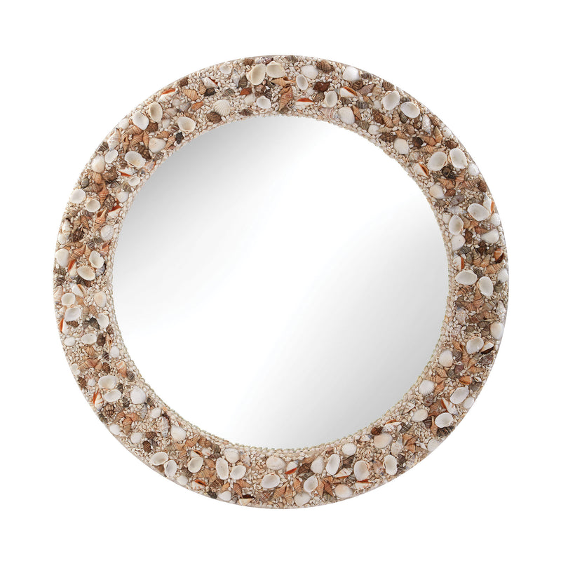159-014 Round Shell Mirror - Free Shipping!, Mirror, Dimond Home, - ReeceFurniture.com - Free Local Pick Ups: Frankenmuth, MI, Indianapolis, IN, Chicago Ridge, IL, and Detroit, MI