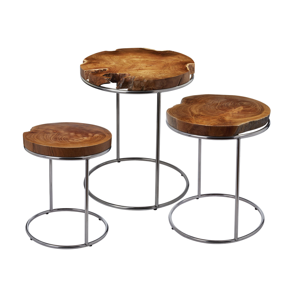 162-001 Natural Teak Stacking Tables - Free Shipping!, Table, Dimond Home, - ReeceFurniture.com - Free Local Pick Ups: Frankenmuth, MI, Indianapolis, IN, Chicago Ridge, IL, and Detroit, MI