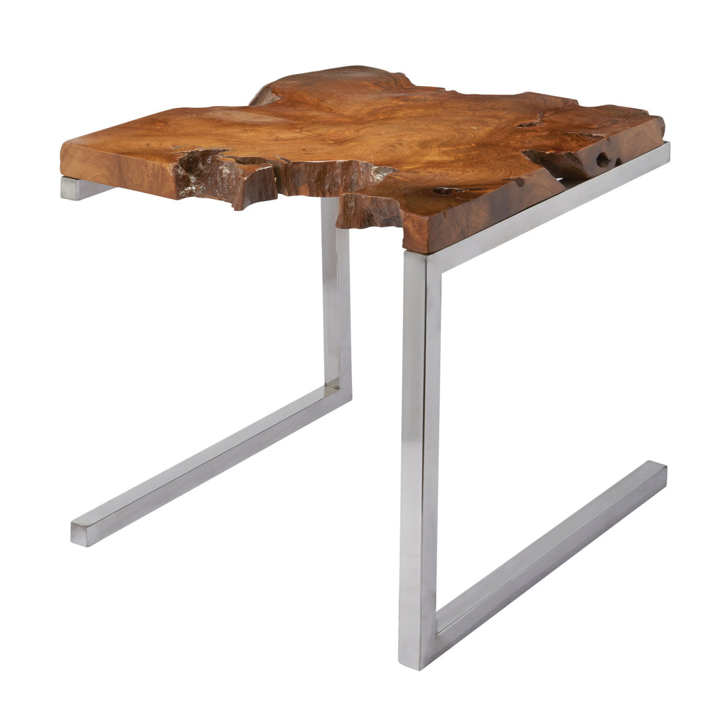 162-003 Teak Table With Angular Base - Free Shipping!, Table, Dimond Home, - ReeceFurniture.com - Free Local Pick Ups: Frankenmuth, MI, Indianapolis, IN, Chicago Ridge, IL, and Detroit, MI