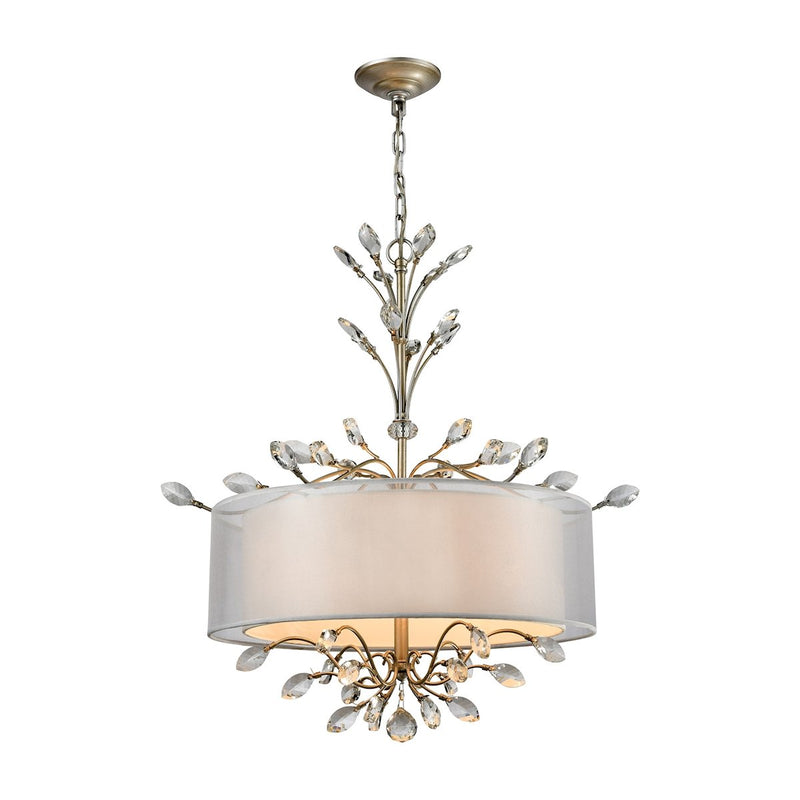 Asbury - Chandelier - Aged Silver